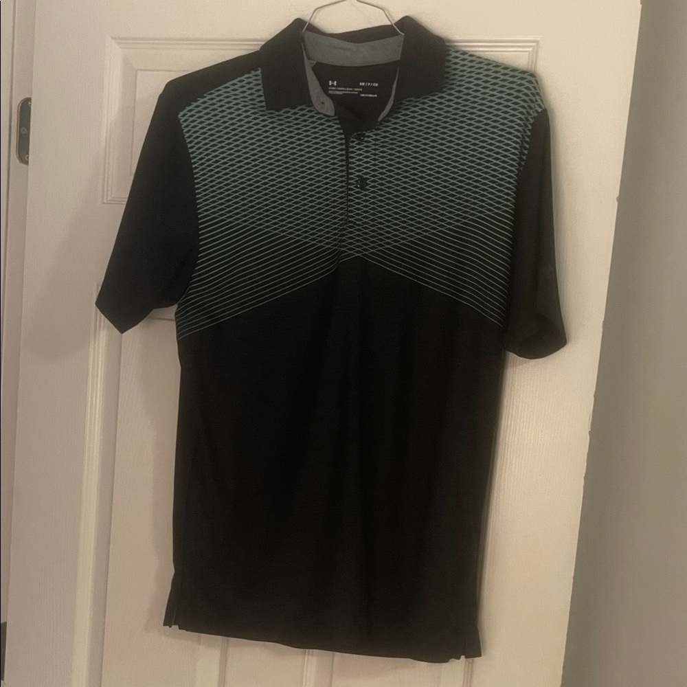 Under Armour Men's Black and Gray Polo Shirt